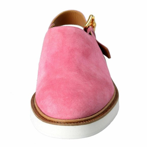 Versace Men\'s Pink Suede Leather Slingback Sandals